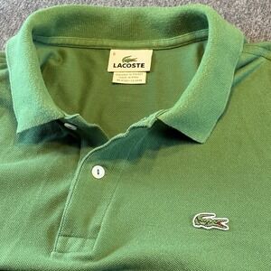 Lacoste Polo Shirt Mens XL‎ Extra Large 6 Green Sleeve Preppy Golf